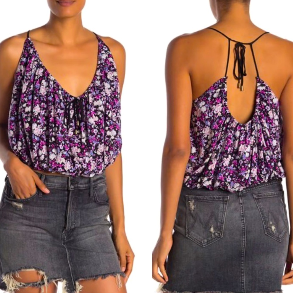 Free people flowy daisy babe floral tank top
